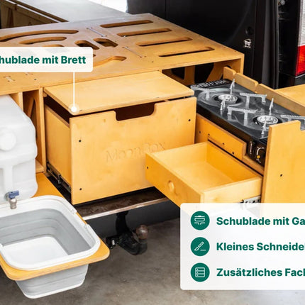 Moonbox Campingbox mit Tisch Van/Bus 115cm Modify Natur Moonbox