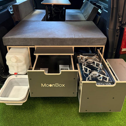 Moonbox Campingbox mit Tisch Van/Bus 124cm Modify Dunkelgrau Moonbox