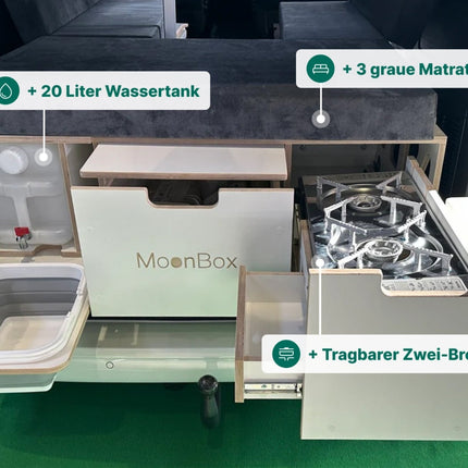 Moonbox Campingbox mit Tisch Van/Bus 115cm Modify Weiß Moonbox