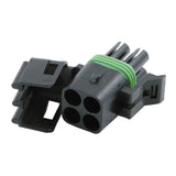 DELPHI Weatherpack Steckdose (w) 4-pol quadratisch 12015798