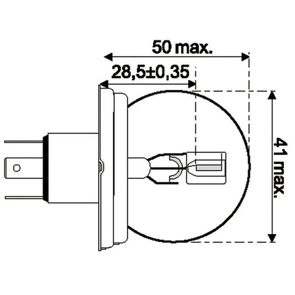 Jahn Glühlampe P45t 6V 45/40W - 1 - Stück Jahn