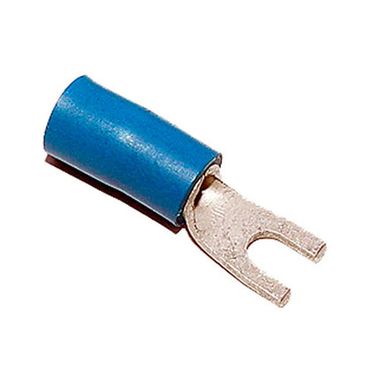 Gabel-Kabelschuhe isoliert M3 blau