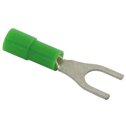 Gabel-Kabelschuhe isoliert M4 grün 120405 - Hischier Auto AG