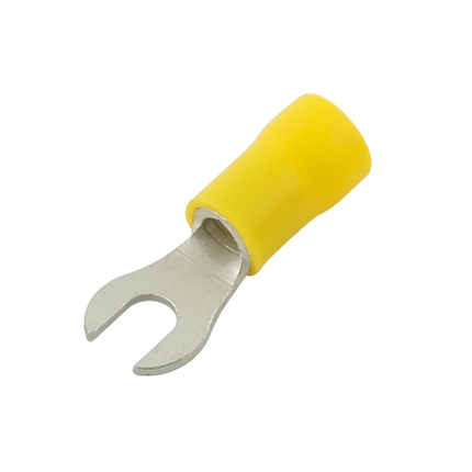 Gabel-Kabelschuhe isoliert M4 gelb