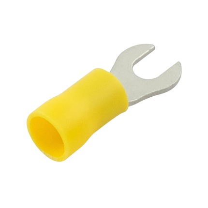 Gabel-Kabelschuhe isoliert M4 gelb