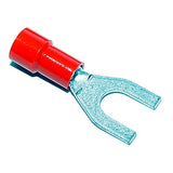 Gabel-Kabelschuhe isoliert M5 rot 120515