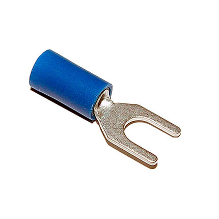 Gabel-Kabelschuhe isoliert M5 blau