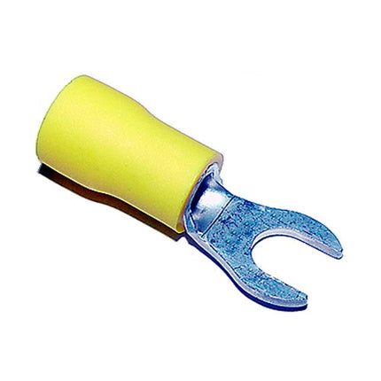 Gabel-Kabelschuhe isoliert M5 gelb