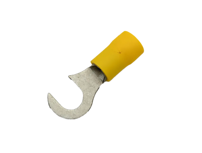 Gabel-Kabelschuhe isoliert M6 gelb, seitlich