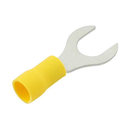 Gabel-Kabelschuhe isoliert M8 gelb