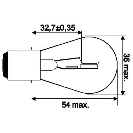 Jahn Glühlampe BA20d 12V 35/35W - 1221 - 1 - Stück Jahn