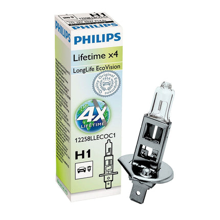 Philips Glühlampe H1 12V 55W LongerLife - 12258LL - 1 - Stück Philips