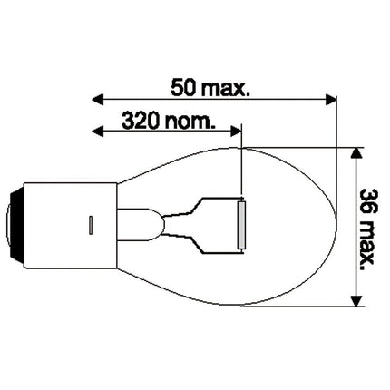 Jahn Glühlampe 24V 50W BA20s - 1 - Stück Jahn