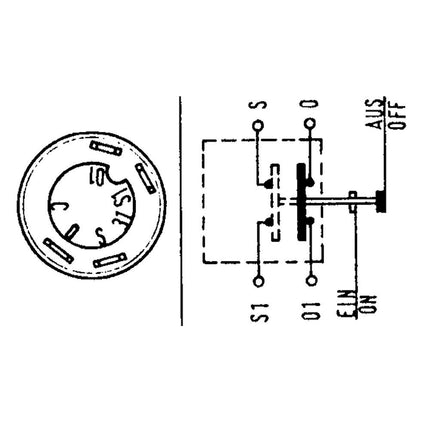 Pneutron Taster "Pfeil" gelb