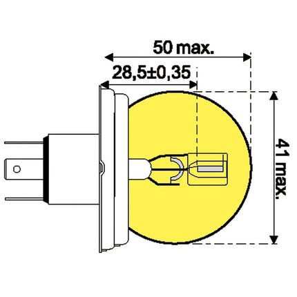 Jahn Glühlampe gelb P45t 12V 45/40W - 1251 - 1 - Stück Jahn