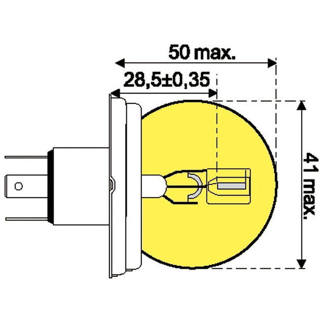 Jahn Glühlampe gelb P45t 12V 45/40W - 1251 - 1 - Stück Jahn