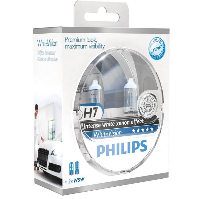 2 x Philips Glühl. H7 12V 55W+W5W WhiteVision - 1 - Stück Diverse