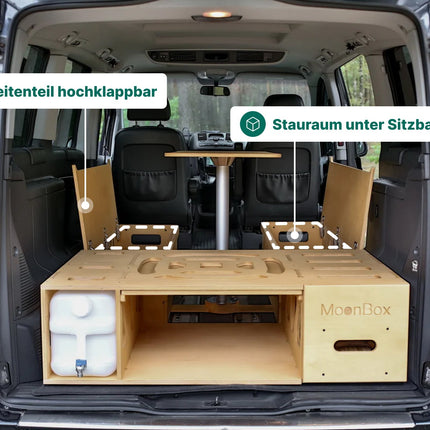 Moonbox Campingbox mit Tisch Van/Bus 119cm UV-Lack Moonbox