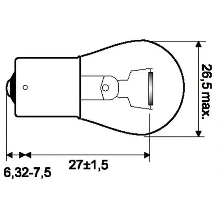 Jahn Glühlampe BA15s 6 V 18 W - 1 - Stück Jahn