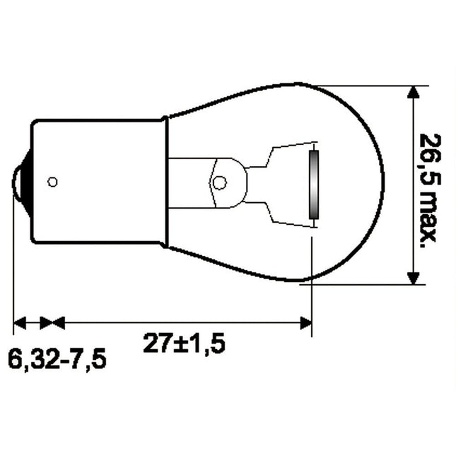 Jahn Glühlampe Ba15s 12V 18W - 1311 - 1 - Stück Jahn