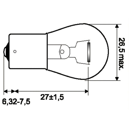 Jahn Glühlampe BA15s 24V 15W - 1302 - 1 - Stück Jahn