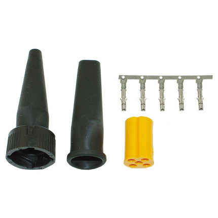 Stecker-Set 5-p. gelb zu Aspöck links