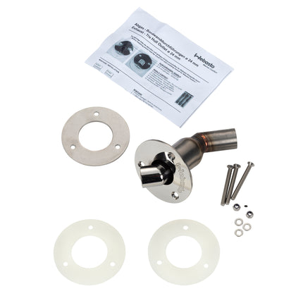 Webasto Gebogene Bordwanddurchführung 24mm Edelstahl Doppelwandig für Standheizung Abgassystem