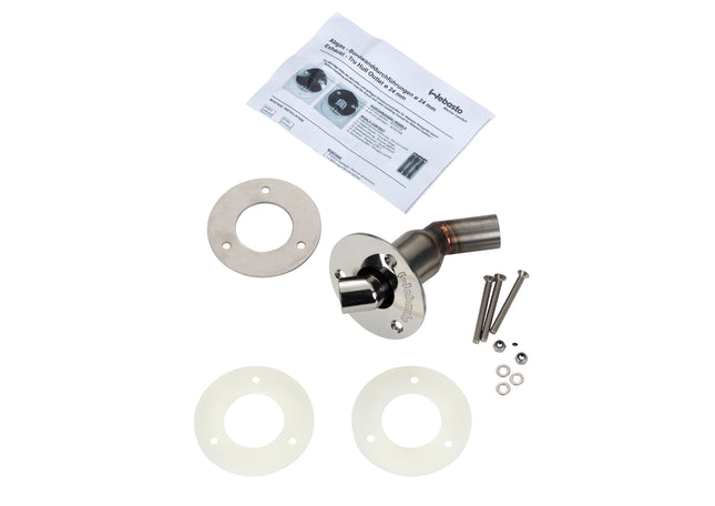 Webasto Gebogene Bordwanddurchführung 24mm Edelstahl Doppelwandig für Standheizung Abgassystem