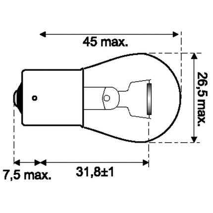 Jahn Glühlampe BA15s 12V 20W - 1381 - 1 - Stück Jahn