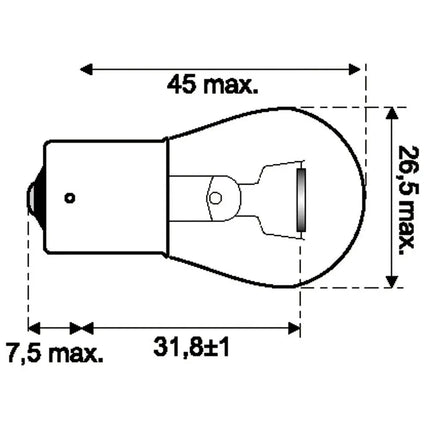 Osram Glühlampe BA15s 24V 21W - 7511 - 1 - Stück OSRAM