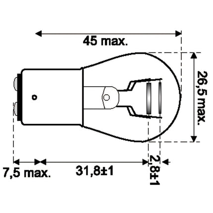 Jahn Glühlampe BA15d 12 V 20/5 W - 1385 - 1 - Stück Jahn