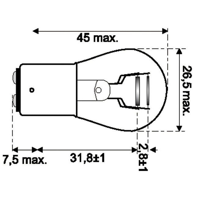 Glühlampe BA15d 6V 15/15W - 1217 - 1 - Stück Diverse