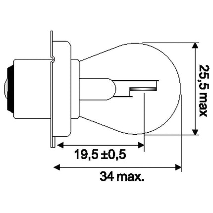 Jahn Mofa-Glühlampe P26s 6V 20W - 1363 - 1 - Stück Jahn