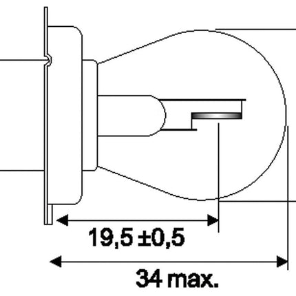 Jahn Glühlampe, 6 V, 15 W, P26s - 1 - Stück Jahn