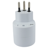 Reiseadapter asymmetrisch, Stecker Typ 12 / Dose Schuko 138911