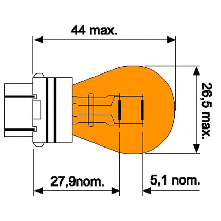 Jahn Glühlampe 12V W2.5x16q amber - 1389NA - 1 - Stück Jahn