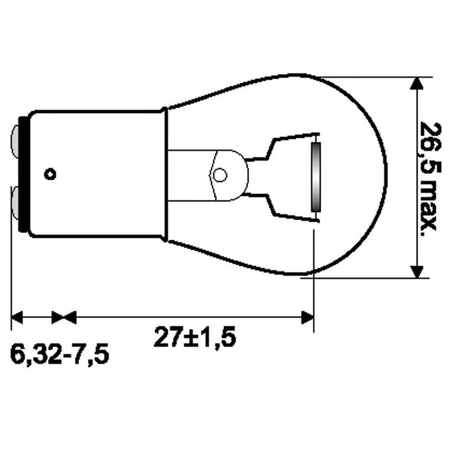 Jahn Glühlampe BA15d 24V 15W 2-p. - 1392 - 1 - Stück Jahn
