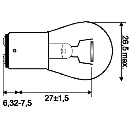 Philips Glühlampe 24V 15W BA15d - 13402 - 1 - Stück Philips