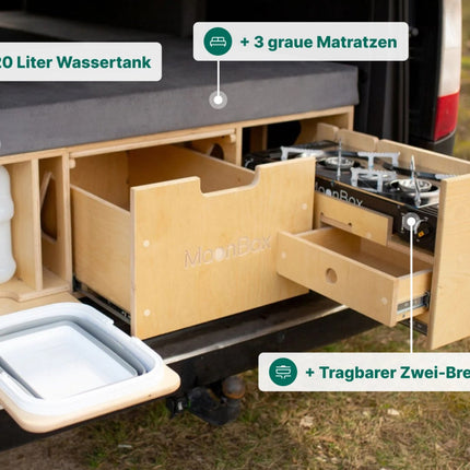 Moonbox Campingbox mit Tisch Van/Bus 115cm Modify Natur Moonbox