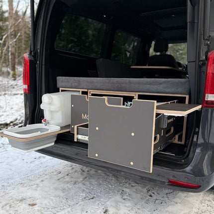 Moonbox Campingbox mit Tisch Van/Bus 119cm Modify Dunkelgrau Moonbox