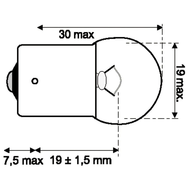 Osram Glühlampe BA15s 12V 10W - 1 - Stück OSRAM
