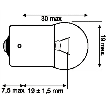 Jahn Glühlampe 24V 15W BA15s - 1417 - 1 - Stück Jahn