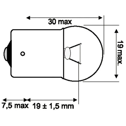 Osram Glühlampe BA15s 24V 5W - 1 - Stück OSRAM