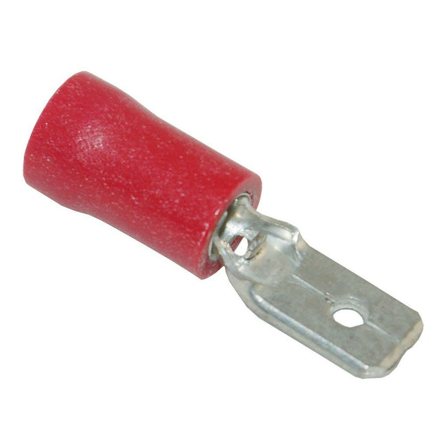 Flachsteckzungen isoliert 4.8 mm rot