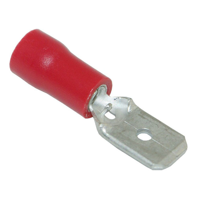 Flachsteckzungen isoliert 6.3 mm rot