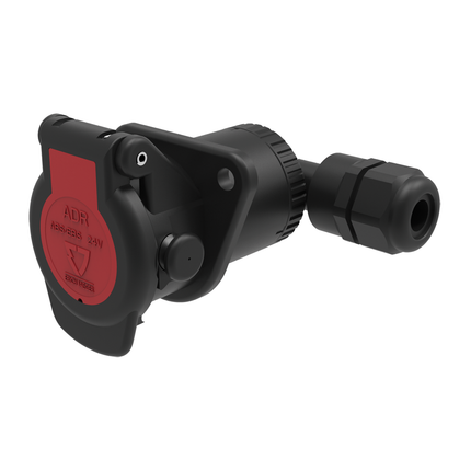ABS/EBS - Steckdose 7-pol. 24 V 90°, ADR / GGVS