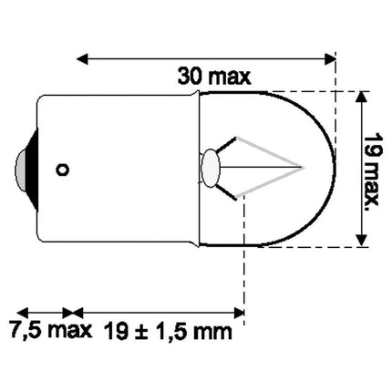 Jahn Glühlampe BA15s 12V 5W - 1 - Stück Jahn