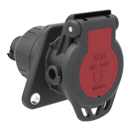 15-pol. LKW-Steckdose 24 V wasserdicht