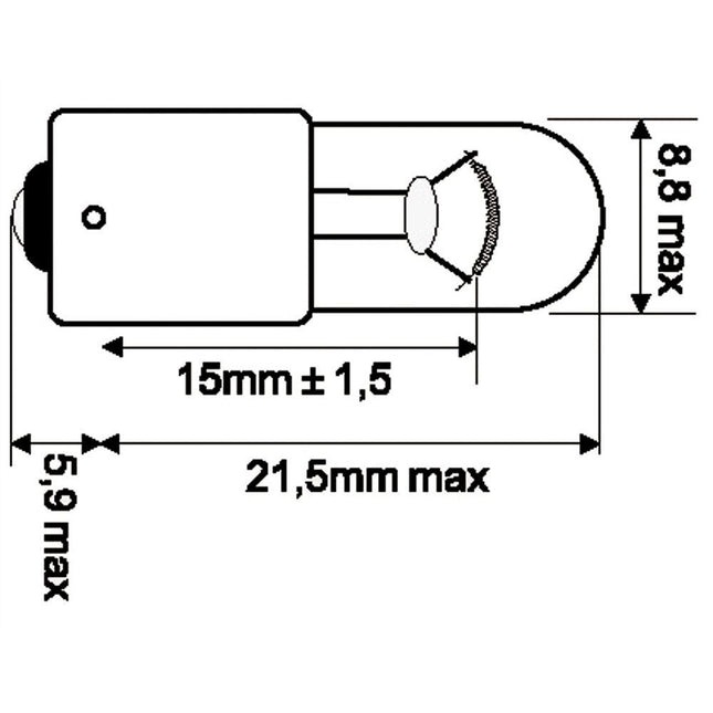 Jahn Glühlampe BA9s 6V 4W - 1500 - 1 - Stück Jahn