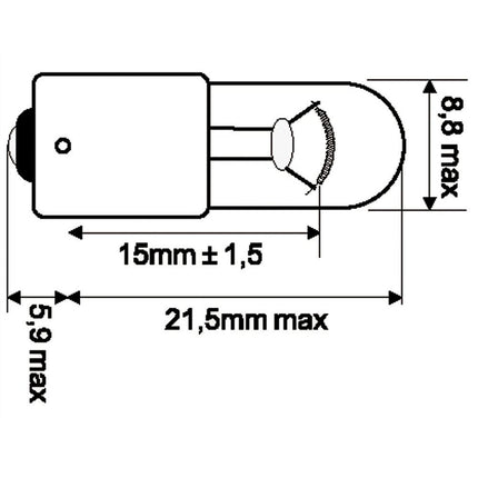 2 Jahn Glühlampe Ba9s 12V.4W (1013) SB1501
